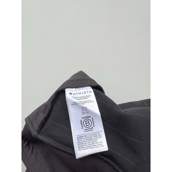 ATHLETA Peak Hybrid Fleece Black Brushed Flared Boot Cut Pants, Size S - Picture 14 of 16